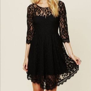 Free people black lace dress